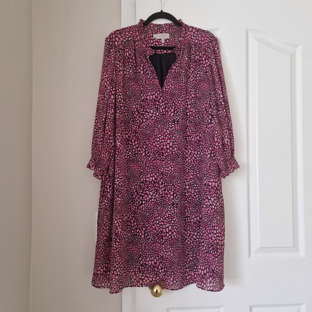 Hobbs London Pink Patterned Women's Dress